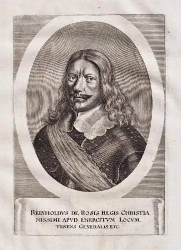 Reinholdus de Rosis - Reinhold von Rosen (1605-1667) General Offizier Leutnant Portrait