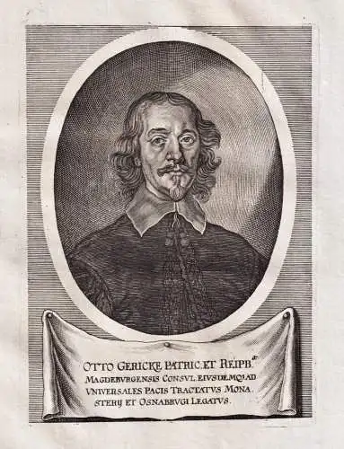 Otto Gericke - Otto von Guericke (1602-1686) Physiker Erfinder Politiker Jurist Portrait