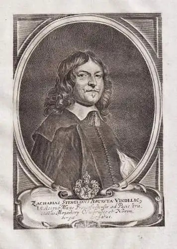 Zacharias Stenglinus Augusta Vindelic - Zacharias Stenglin (1604-1674) Augsburg Jurist Portrait