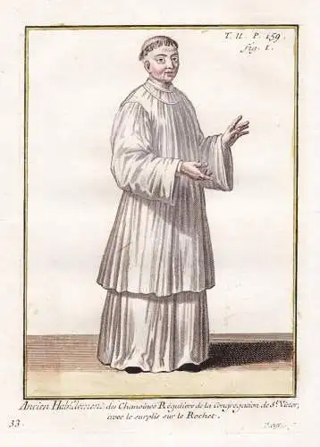Ancien habillement des Chanoine Reguliers de la Congregation S. Victor, avec le surplis sur le Rochet - August