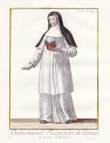 Chanoinesse reguliere de Latran, en habit ordinaire - Canoness Kanonissin / Canons Regular of the Lateran Augu