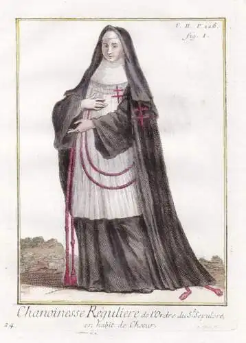 Chanoinesse Reguliere de l'Ordre du Saint Sepulcre, en habit de Choeur - Chorfrauen vom Heiligen Grab Sepulchr