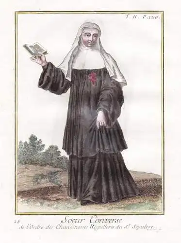 Soeur Converse de l'Ordre des Chanoinesses Reguliers du St. Sepulcre - nun Nonne / Chorfrauen vom Heiligen Gra