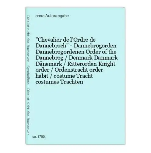 Chevalier de l'Ordre de Dannebroch - Dannebrogorden Dannebrogordenen Order of the Dannebrog / Denmark Danmark