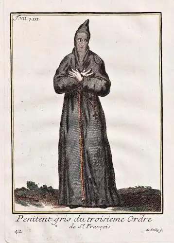 Penitent gris du troisieme ordre de St. Francois - Third Order of Saint Francis Penitente / Franciscans Franzi