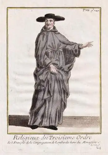 Religieux du Troisieme Ordre de St. Francois de la Congregation de Lombardie hors du Monastere - Franciscans F