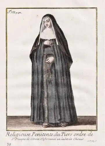 Religieuse Penitente du Tiers ordre de St. Francois de l'etroit Observance en habit de Choeur - Third Order of