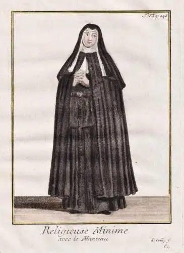 Religieuse Minime sans Manteau - Ordre des Minimes Paulaner Minims / Mönchsorden monastic order / Ordenstrach