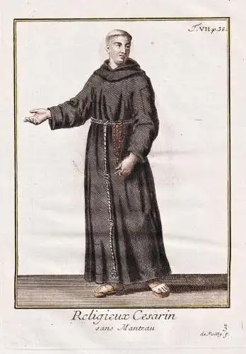 Religieux Cesarin sans Manteau - Caesarean Monk  / Mönchsorden monastic order / Ordenstracht order habit / co