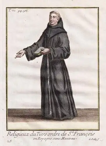 Religieux du Troisieme Ordre de St. Francois en Espagne sans Manteau - Franciscans Franziskaner Third Order of