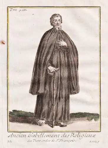 Ancien habillement des Religieux du Tiers ordre de St. Francois - Franciscans Franziskaner / Mönchsorden mona