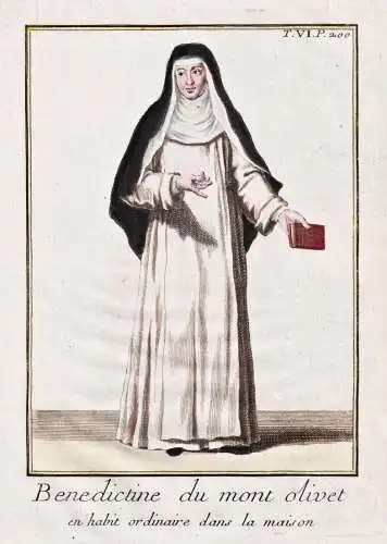 Benedictine du Mont Olivet en habit ordinaire dans la maison - Ordre du Mont-Olivet Olivetans Olivetaner Bened