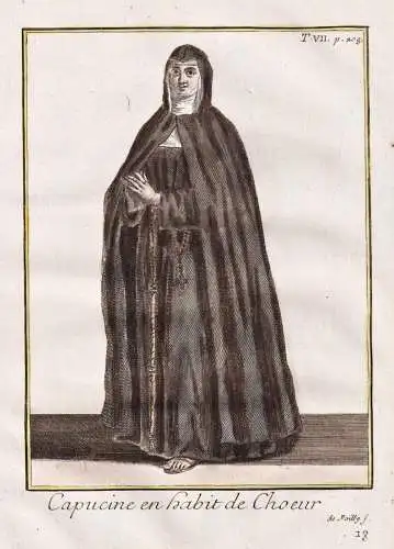 Capucine en habit de Choeur - Kapuziner Capuchin capucins / Mönchsorden monastic order / Ordenstracht order h