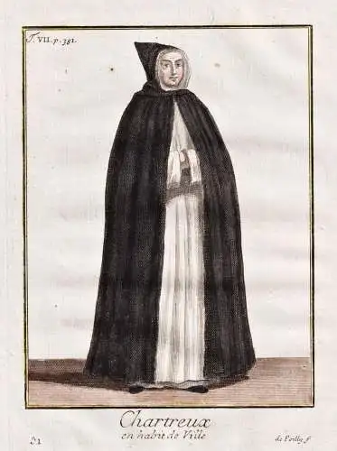 Chartreux en habit de Ville - Kartäuser Carthusians / Mönchsorden monastic order / Ordenstracht order habit