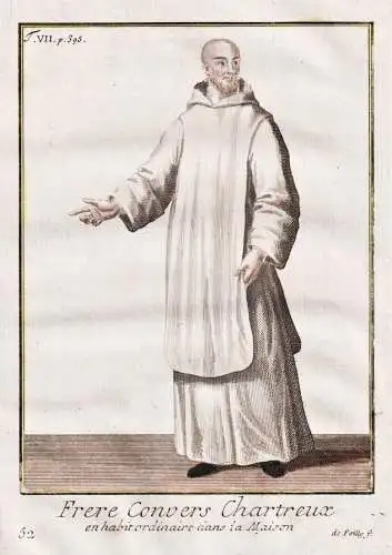 Frere Convers Chartreux en habit ordinaire dans la Maison - Kartäuser Carthusians Monk Mönch / Mönchsorden