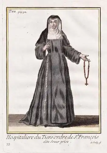 Hospitalière du Tiers ordre de St François, dite soeur grise - Hospitaliter / Franciscans Franziskaner franc