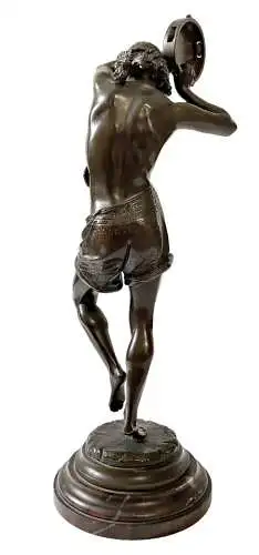 (Neapolitan dancer with tambourin / Neapolitanischer Tänzer mit Tamburin) - Tanz dance / Bronze Statue