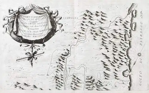 Disegno Topographico de Luoghi dell Acarnania ... - Greece Griechenland / Astakos Petalas Aetolia-Acarnania /