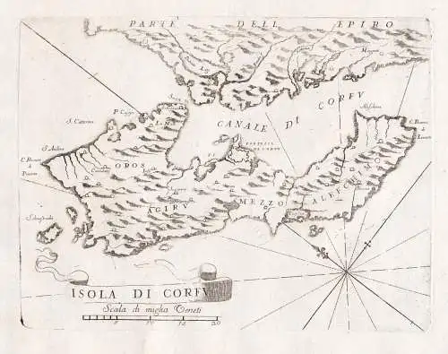 Isola di Corfu - Corfu island Korfu / Greece Griechenland / Karte map