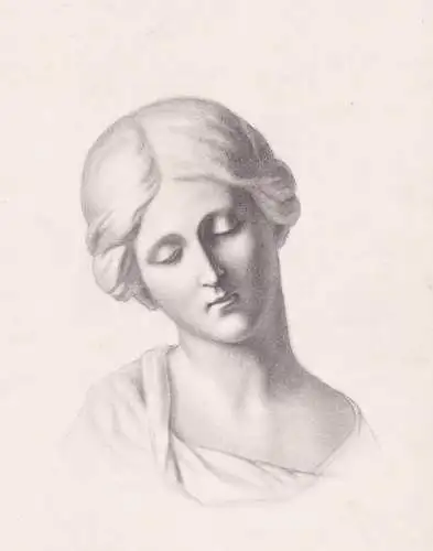 (Frauenkopf Studie / study of a female head) - Frau woman / Zeichnung dessin drawing