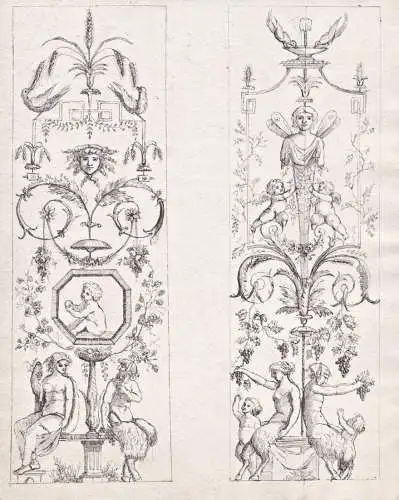 (Ornamente Ornament) - Faun Satyr / Antike antiquity / Zeichnung dessin drawing
