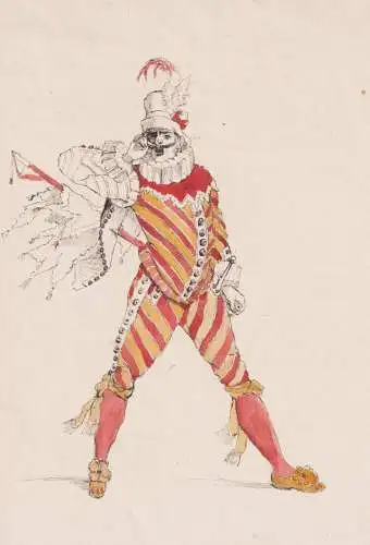(Capitain Spaventa / Il Capitano / Capitano Spavento) -  costume 16th century / Commedia dell’arte / Zeichnu