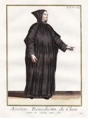 Ancien Benedictin de Cluni comme il etoient autre fois - Abbaye de Cluny Saone-et-Loire Benediktiner Benedicti