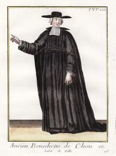 Ancien Benedictin de Cluni en habit de ville - Abbaye de Cluny Saone-et-Loire Benediktiner Benedictines / Mön