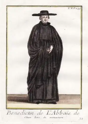 Benedictin de l'Abbaye de Cluse hors du monastere - Sacra di San Michele Benediktiner Benedictines / Mönchsor