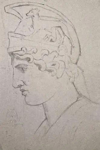 (Roma allegory Rom Soldat soldier) - Zeichnung dessin drawing