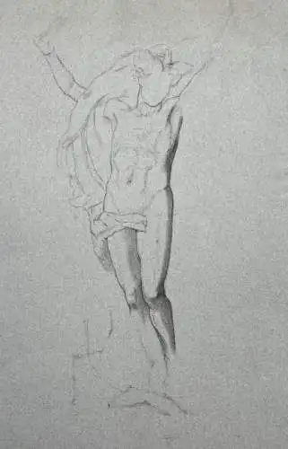 (nude man Akt Mann) - Zeichnung dessin drawing