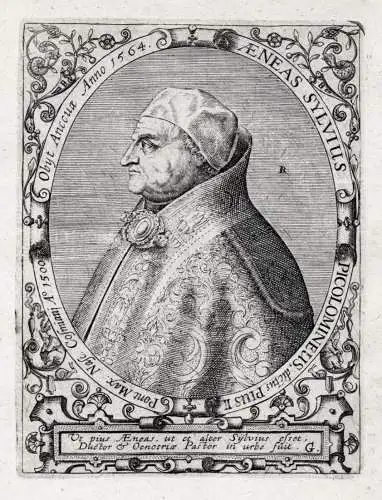Aeneas Sylvius Picolomineus - Pope Pius II (1405-1464) Papa Pio Papst pope Vatican Vatikan Portrait