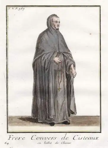 Frere convers de Cisteaux en habit de Choeur - Abbaye de Cîteaux Saint-Nicolas-lès-Cîteaux Ordre cistercien