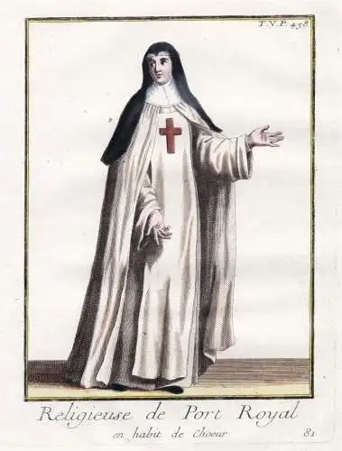 Religieuse du Port Royal en habit de Choeur - Port-Royal des Champs / Ordre cistercien Cistercians Zisterziens