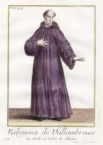 Religieux de Vallombreuse en coule ou habit de choeur - Abbazia di Vallombrosa Reggello Benediktiner Benedicti