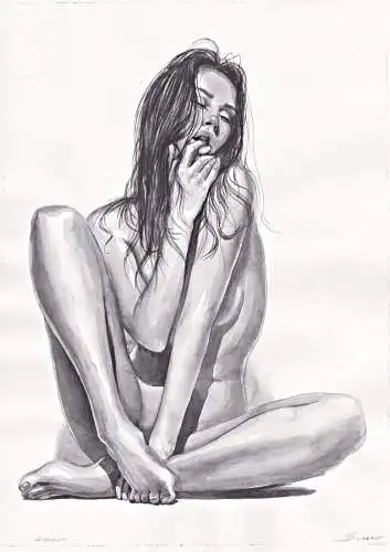 Akt / Aktzeichnung / Frau / woman / femme / nude / Zeichnung dessin drawing