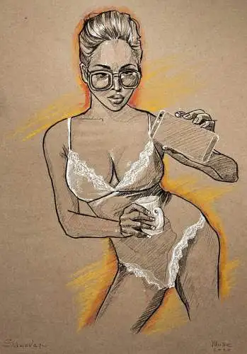 Akt / Aktzeichnung / Frau / woman / femme / nude / Zeichnung dessin drawing