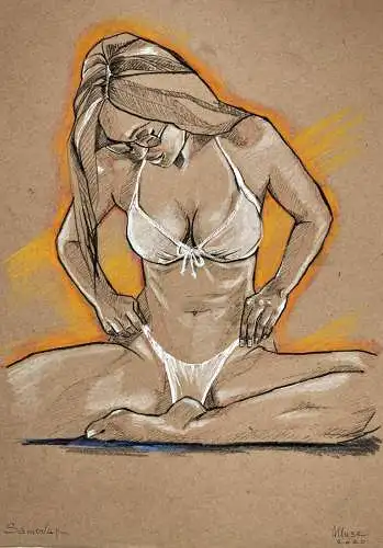 Akt / Aktzeichnung / Frau / woman / femme / nude / Zeichnung dessin drawing