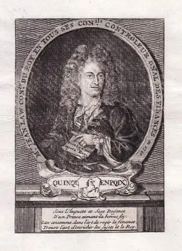 M.re Jean Law  du Roy en tous ces  Controleur... - John Law (1671-1729) Scottish economist Banker Bankier Port