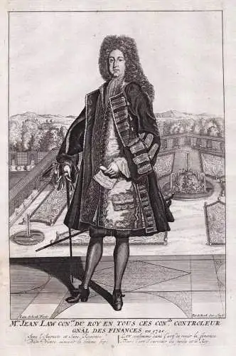 M.re Jean Law  du Roy en tous ces  Controleur... - John Law (1671-1729) Scottish economist Banker Bankier Port
