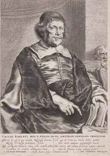 Caspar Barlaeus Med. D. Philos. in Ill. ... - Casparus Barlaeus (1584-1648) Dichter poet Professor Amsterdam D