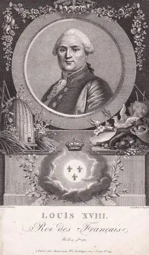 Louis XVIII. Roi des Francais. - Louis XVIII (1755-1824) King of France roi König Frankreich Portrait