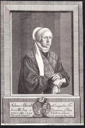 Sabina Alberti IV. et Cunigundae Friderici III Imp. et Eleonorae Filia... - Sabina von Bayern (1492-1564) Herz