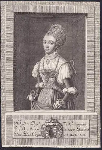Sibylla Alberti IV. et Cunigundae Boj. Duc. Filia... - Sibylle von Bayern (1489-1519) Prinzessin München Witt