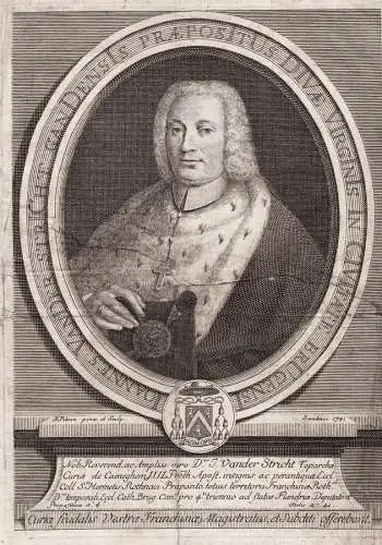 Ioannes Van Der Stricht Gandensis... - Jan van der Stricht (1700-1775) Gent Gand Portrait