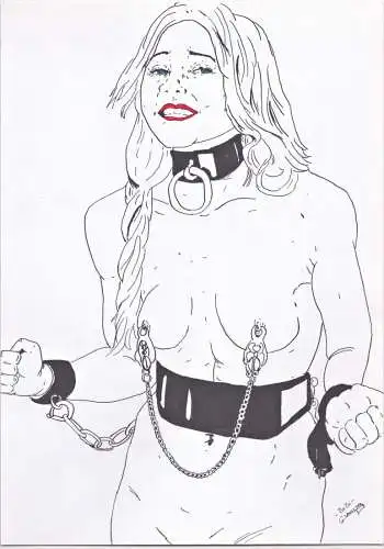 Akt / Aktzeichnung / Frau / woman / femme / nude / Bondage / dessin