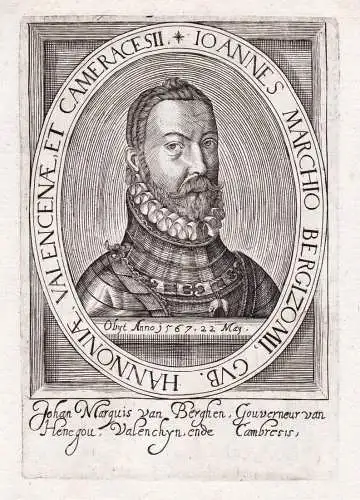 Ioannes Marchio Bergizomii - Jan IV van Glymes (1528-1567) Marquess of Berghes Bergen op Zoom Portrait