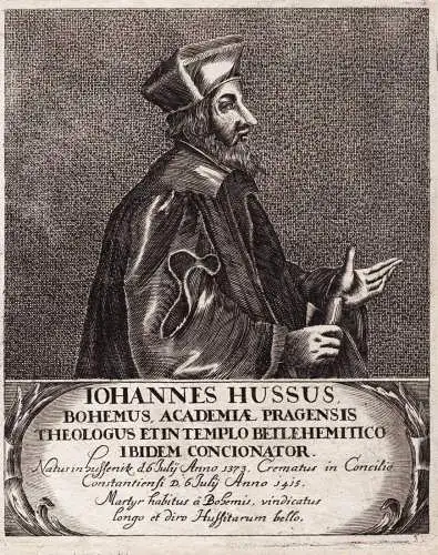 Iohannes Hussus - Jan Hus (1370-1415) Reformator Philosopher Böhmen Bohemia Portrait