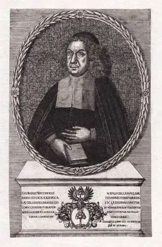 Georgius Waltherius - Georg Walther (1639-1683) Zellerfeld Rektor Clausthal Portrait
