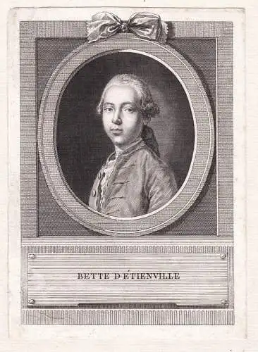 Bette d'Etienville - Jean-Charles Vincent de Bette-d'Etienville (1758-1830) Romancier Portrait